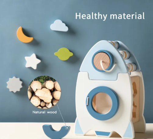 Montessori Blue Rocket Activity Toy, Aged 1+