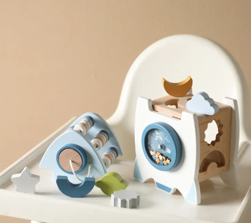 Montessori Blue Rocket Activity Toy, Aged 1+