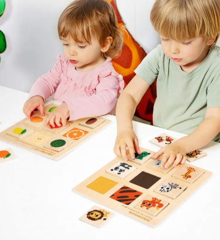 Montessori Wooden Animal Matching Puzzles, Aged 2+