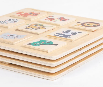 Montessori Wooden Animal Matching Puzzles, Aged 2+
