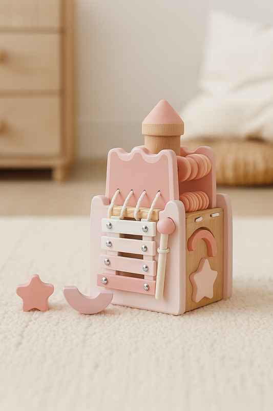 Montessori Pink Castle Toy, Aged 1+